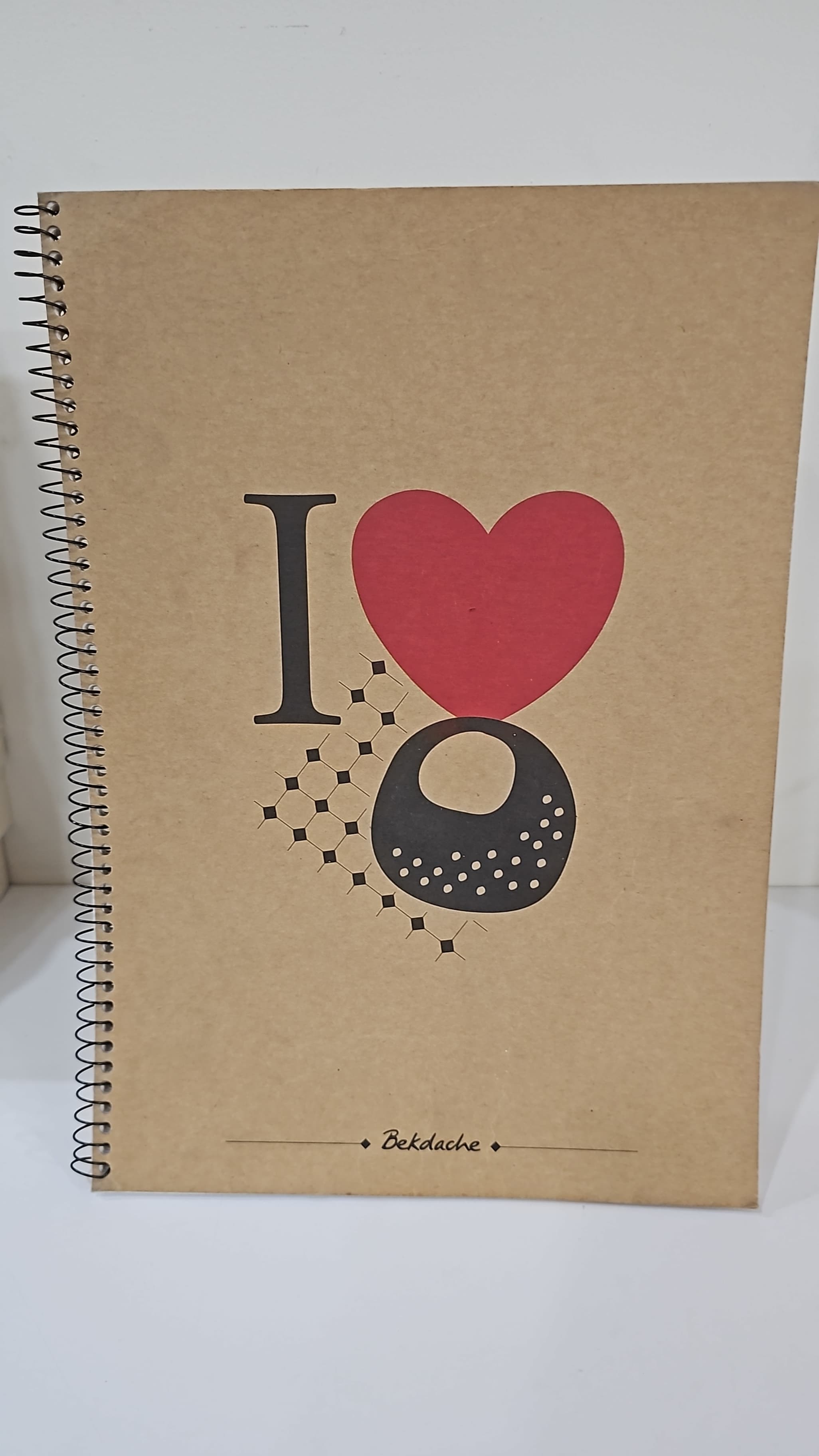 I Love Kaake Drawing - Copybook - A4 - 1 Subject - Spiral Bound Paperback - Boxes Lines (Math) - 48 Pages - Opens to the Left