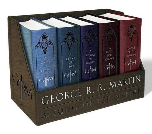 George R. R. Martin's A Game of Thrones Leather-Cloth Boxed Set (Song of Ice andFire Series): A Game of Thrones, A Clash of Kings, A Storm of Swords, A Feast for Crows, and ADance with Dragons