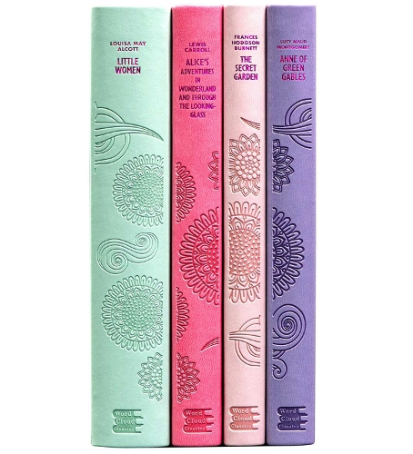 Friendship Word Cloud Boxed Set (Alice’s Adventures in Wonderland and Through the Looking-Glass, Anne of Green Gables, Little Women, and The Secret Garden)