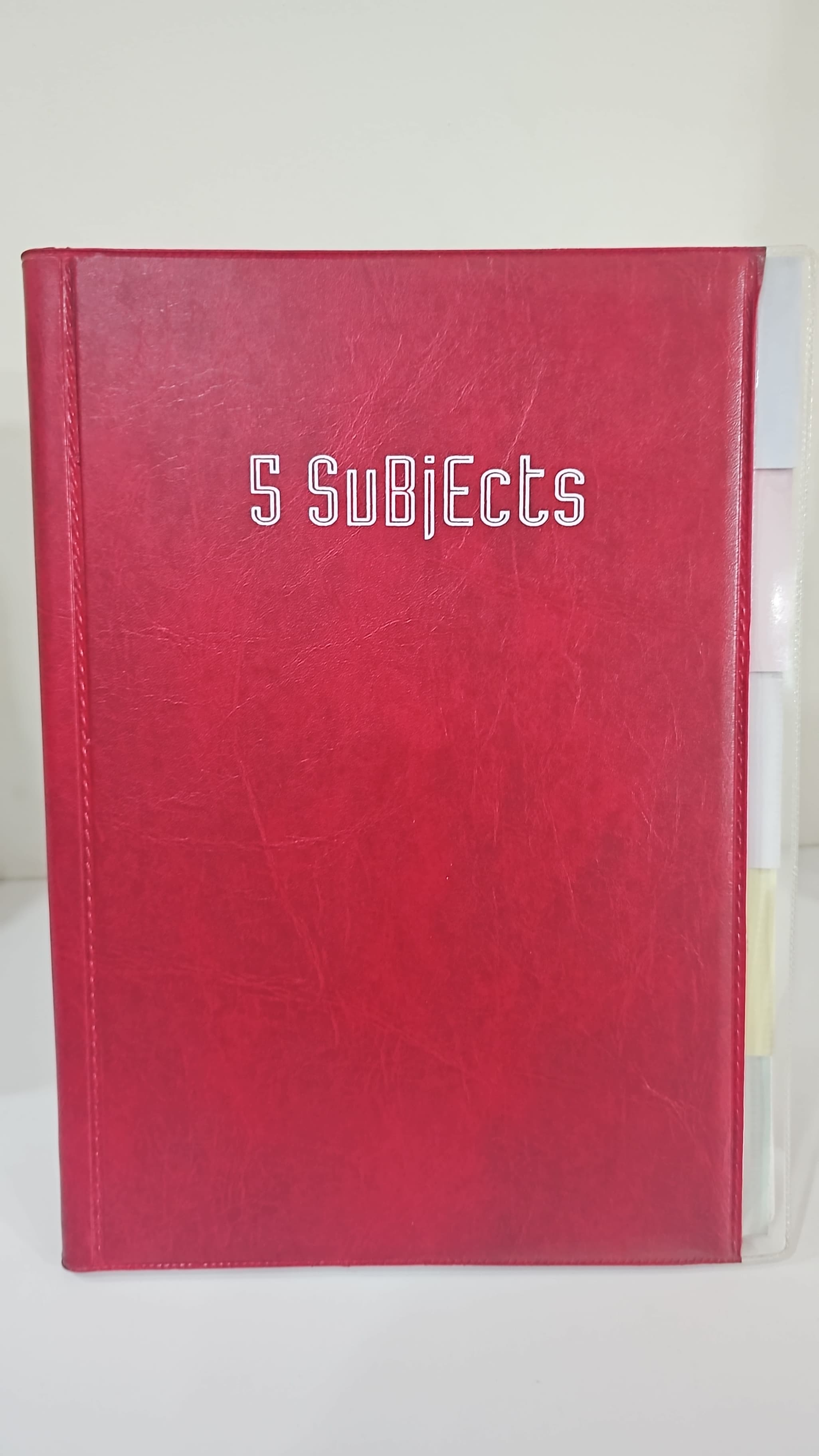 Copybook - A4 - 5 Subjects - Leather Cover - Boxes Lines (Math) - 160 Pages - Opens From the Left